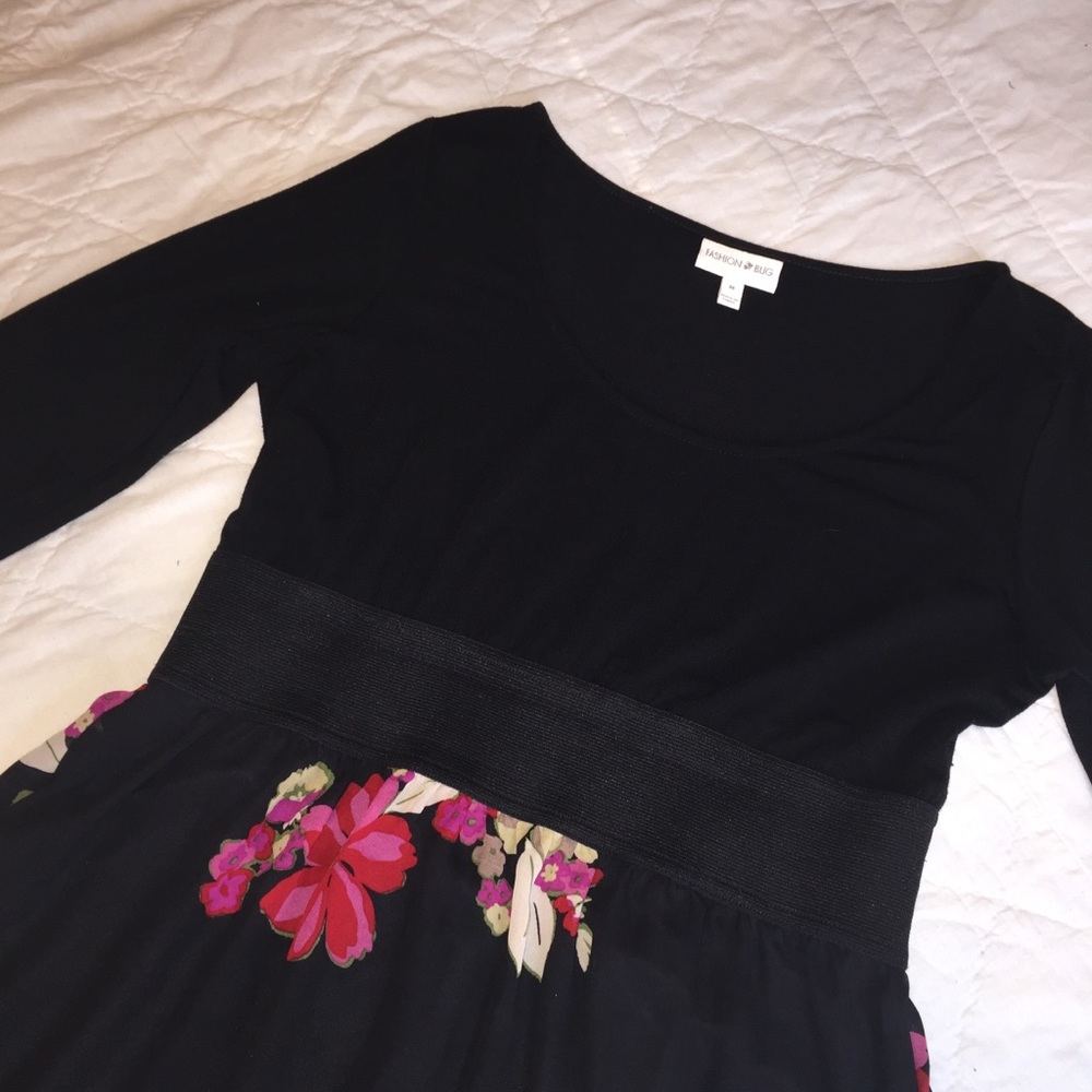 Fashion Bug Stretch Floral Dress Medium